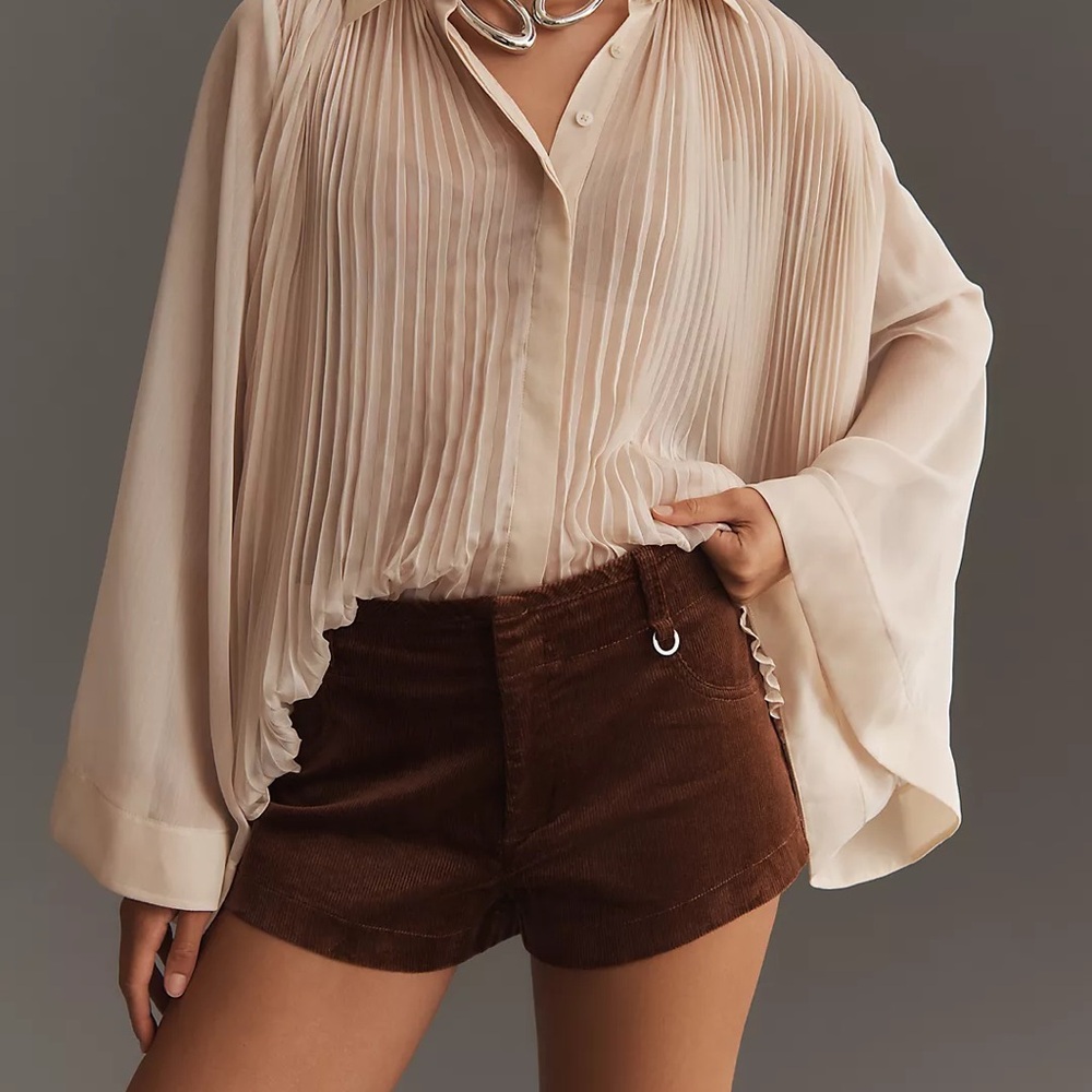 Anthro Corduroy Trouser Micro Shorts